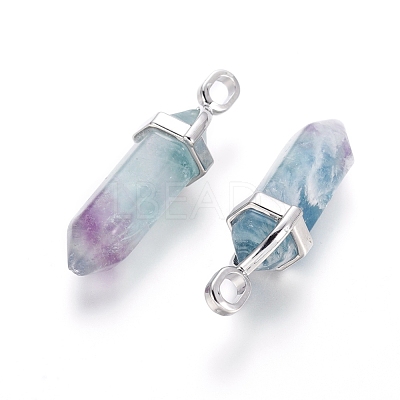 Natural Fluorite Double Terminated Pointed Pendants G-F295-05I-1