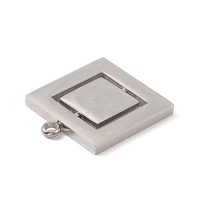 Non-Tarnish 304 Stainless Steel Turnable Pendants STAS-G297-11P-1