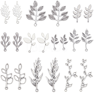 40Pcs 10 Colors Tibetan Style Alloy Pendants FIND-SC0010-73-1