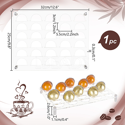 30 Grids Transparent Acrylic Coffee Capsule Holder ODIS-WH0329-72-1