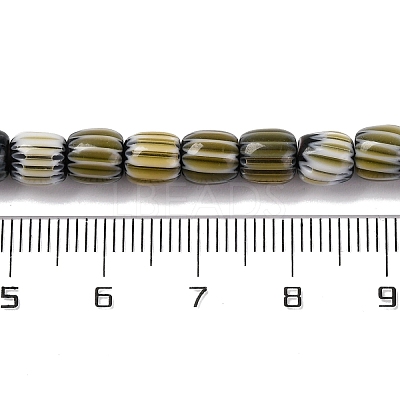 Handmade Lampwork Chevron Beads Strands LAMP-K041-01A-06-1