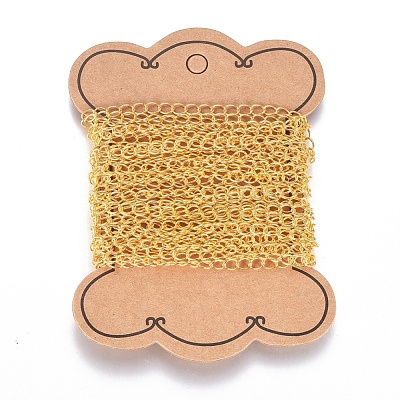 Brass Twisted Chains X-CHC-Q001-5x4mm-G-1