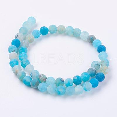 Natural Weathered Agate Beads Strands X-G-G589-8mm-14-1
