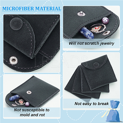 Velvet Jewelry Flap Pouches with Snap Button TP-WH0007-10B-1