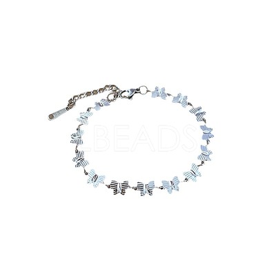 304 Stainless Steel Link Bracelets for Women FS-WGC4E47-02-1