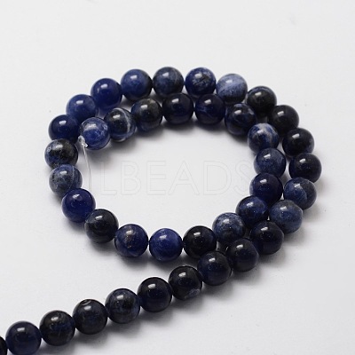 Natural Sodalite Round Beads Strands G-E329-4mm-39-1