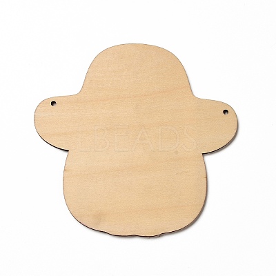 Single Face Printed Wood Big Pendants WOOD-I010-08C-1