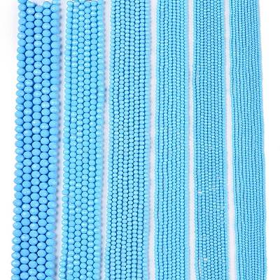 Opaque Solid Color Imitation Jade Glass Beads Strands EGLA-A044-P1mm-D08-1