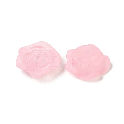 Frosted Transparent Acrylic Beads OACR-U006-03B-1