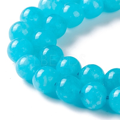 Natural White Jade Imitation Amazonite Beads Strands G-I299-F04-6mm-1