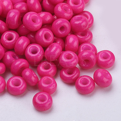 Baking Paint 6/0 Glass Seed Beads SEED-Q025-4mm-M19-1