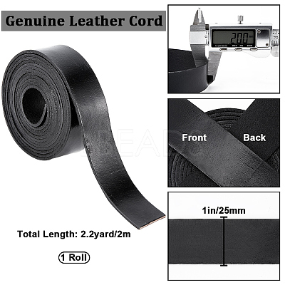 2M Flat Leather Cord LC-WH0007-07C-1
