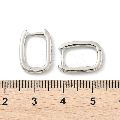 Brass Huggie Hoop Earrings EJEW-L234-61-P-1