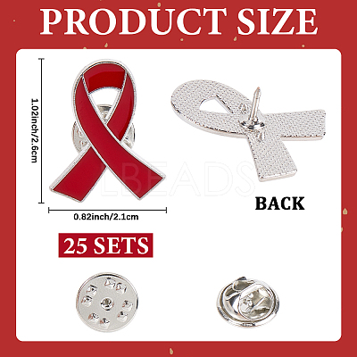 25Pcs Alloy Enamel Brooches JEWB-CP0001-36A-1