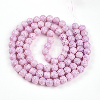 Transparent Baking Paint Glass Beads Strands DGLA-N009-10mm-02-1