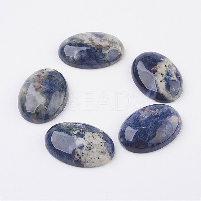 Natural Sodalite Flat Back Cabochons X-G-G741-22x30mm-06-1