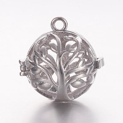 Brass Cage Pendants KK-K173-03P-1