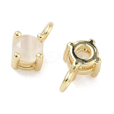 Brass Cat Eye Pendants KK-C251-09A-G01-1