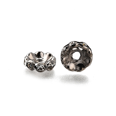 Brass Grade A Crystal Rhinestone Spacer Beads RB-A006-10MM-B-1