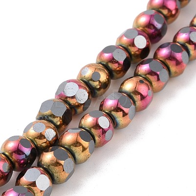 Electroplated Non-magnetic Synthetic Hematite Beads Strands G-G862-02F-1
