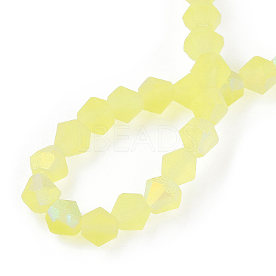 Imitate Austrian Crystal Bicone Frosted Glass Beads Strands LS-EGLA-A039-T2mm-MB21-1