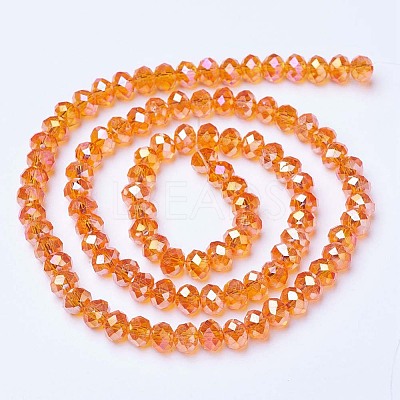 Electroplate Glass Beads Strands EGLA-A034-T3mm-B16-1