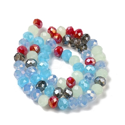 Glass Beads Strands EGLA-A034-M8mm-49-1