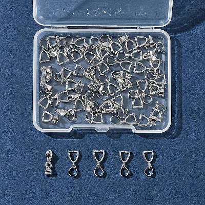 50Pcs Brass Ice Pick Pinch Bails IFIN-FS0001-47B-1