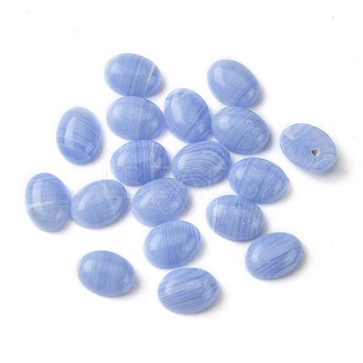 Synthetic Blue Lace Agate Cabochons G-A094-01B-40-1