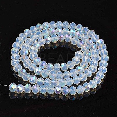 Electroplate Glass Beads Strands X-EGLA-A034-J6mm-L07-1