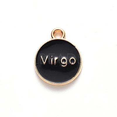 Alloy Enamel Pendants X-ENAM-S124-01A-08B-1