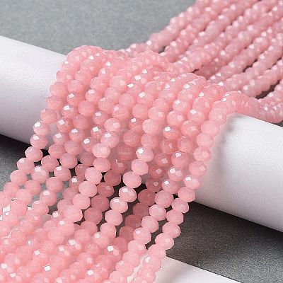 Baking Paint Imitation Jade Glass Bead Strands X-DGLA-A034-J4MM-A3-1