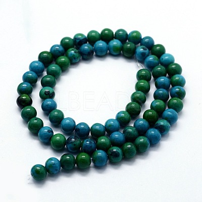 Synthetic Chrysocolla Beads Strands G-I199-34-8mm-1