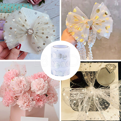 Glitter Sequin Deco Mesh Ribbons OCOR-TADJ0001-10B-1