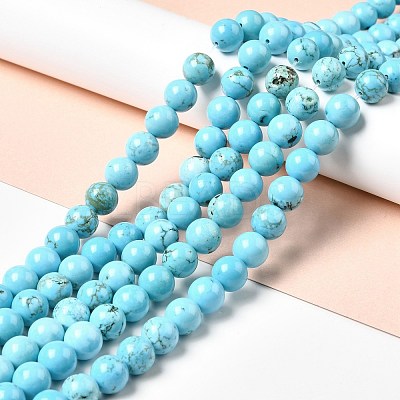 Dyed & Heated Natural Magnesite Beads Strands G-G924-01B-01-1
