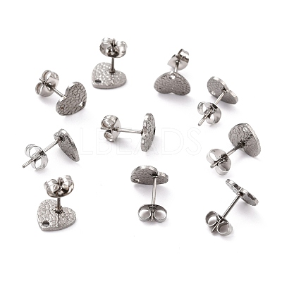 Non-Tarnish 304 Stainless Steel Stud Earring Findings STAS-I183-08A-P-1