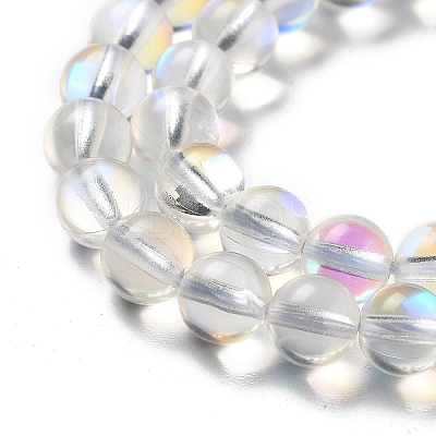 Synthetic Moonstone Beads Strands G-P528-J01-13-1