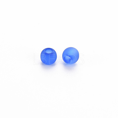 Frosted Transparent Acrylic Beads X-MACR-S371-11A-1