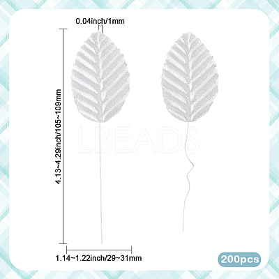 Handmade Silk Cloth Artificial Leaf AJEW-WH20070-073D-1