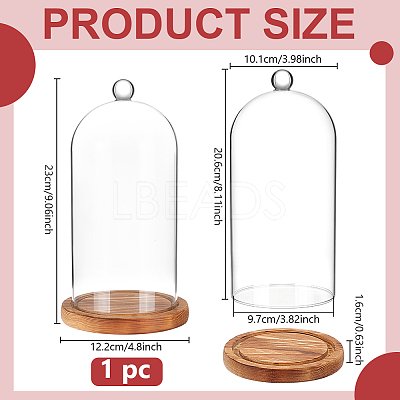 Arch Glass Dome Cover AJEW-WH0481-606F-1