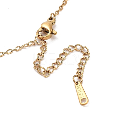 PVD Vacuum Plating 201 Stainless Steel Necklaces NJEW-R267-01W-G-1