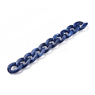 Acrylic Curb Chains AJEW-JB00505-03-1