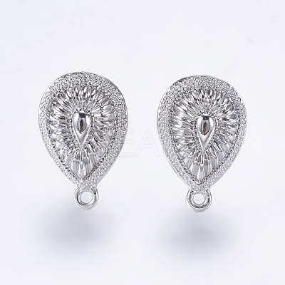 Alloy Stud Earring Findings PALLOY-F201-04-1