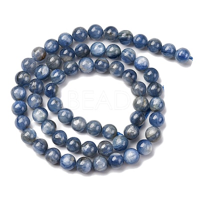 Natural Kyanite/Cyanite/Disthene Round Beads Strands G-O017-6mm-04D-1