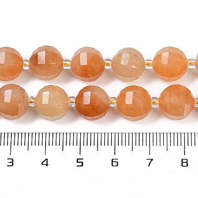 Natural Red Aventurine Beads Strands G-G182-B14-05-1