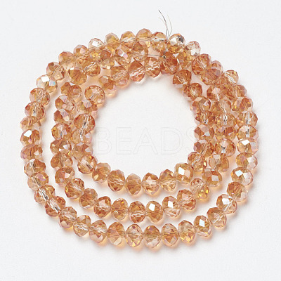 Electroplate Glass Beads Strands EGLA-A034-T6mm-J14-1