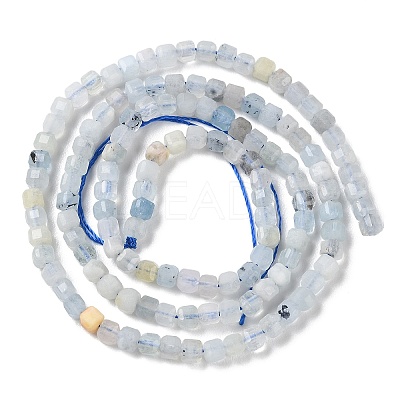 Natural Aquamarine Beads Strands G-G003-B02-01-1