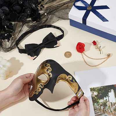Plastic Masquerade Masks AJEW-OC0014-98A-1
