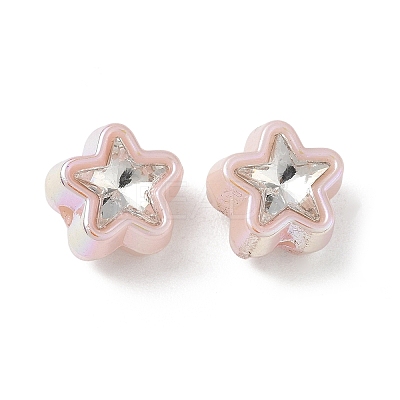 Baking Painted Acrylic & Rhinestone Beads RB-CBA19D7-03A-1