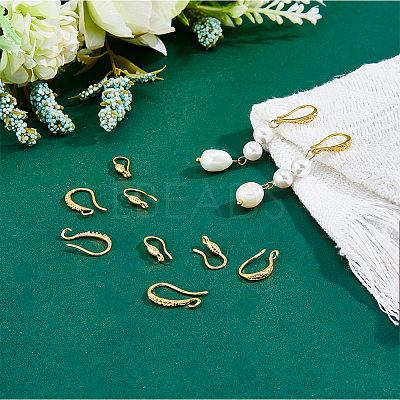 30Pcs 3 Style Rack Plating Brass Earring Hooks KK-DC0002-02-1